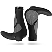Simpeak Puños Bicicleta Puños Scooter Montaña Bici MTB Mangos de Goma Antideslizantes con Mango Corto Bicicleta de…